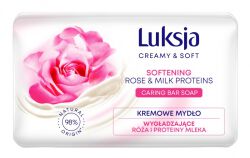 Luksja Mydło W Kostce Creamy Soft Kremowe Róża i Proteiny mleka 90 g