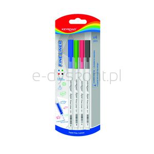 Keyroad Cienkopis 0,4mm, 4 szt., blister