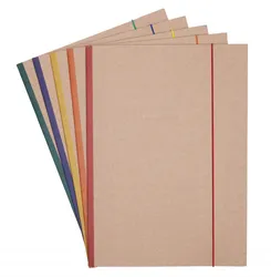 Teczka Z Gumką Office Products Eco Kraft, Karton, A4, 300 Gsm, 3-Skrz., Mix Kolorów