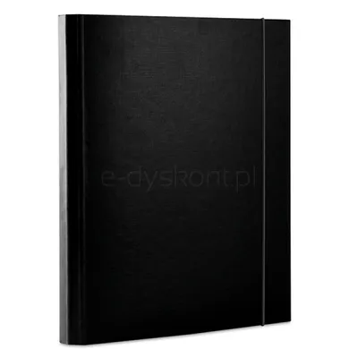 Teczka z gumką Office Products, PP, A4/30, 3-skrz., Czarna