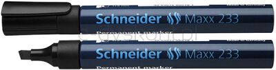 Schneider Marker permanentny Maxx 233, ścięty, 1-5mm, czarny [BIURO]