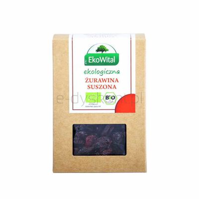 Żurawina suszona (słodzona cukrem trzcinowym) BIO 125 g