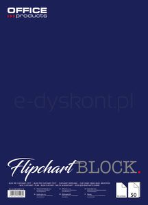Blok do flipchartów OFFICE PRODUCTS, gładki, 58,5x81cm, 50 kart., biały