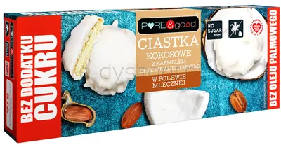 Ciastka Kokosowe Z Karmelem I Orzeszkami Ziemnymi W Polewie Mlecznej Bez Dodatku Cukru 128G