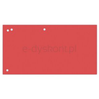 Office Products Przekładki karton, 1/3 A4, 240x105mm, 100szt., czerwone [BIURO]