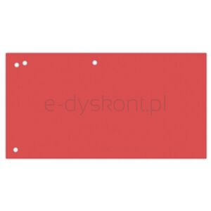 Office Products Przekładki karton, 1/3 A4, 240x105mm, 100szt., czerwone