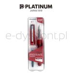 Platinum Pióro wieczne Prefounte Crimson Red, F, w plastikowym opakowaniu, na blistrze, bordowe - 4