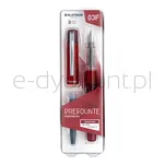 Pióro wieczne Platinum Prefounte Crimson Red, F, w plastikowym opakowaniu, na blistrze, bordowe - 5
