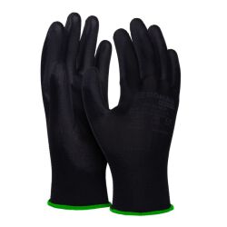 Donau Rękawice Safety Pu Black, Kat. Ii, Rozm. 11, Czarne