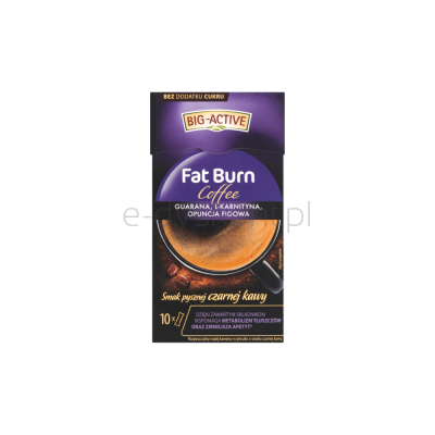 Big Active Rozpuszczalny Napój kawowy Fat Burn 10 tb × 10 g