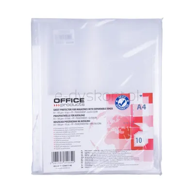 Office Products Koszulki na katalogi poszerzana, PP, A4, krystal, 180mikr.