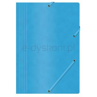 Office Products Teczka z gumką, preszpan, A4, 390gsm, 3-skrz., niebieska