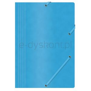 Office Products Teczka z gumką, preszpan, A4, 390gsm, 3-skrz., niebieska