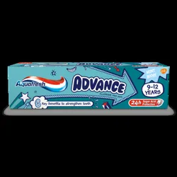 Aquafresh Advance Pasta Do Zębów Stałych Dla Dzieci 9-12 Lat Z Fluorem 75 Ml