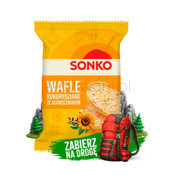 SONKO Wafle kukurydziane ze słonecznikiem 35g