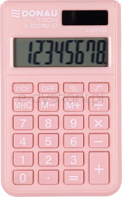 Kalkulator kieszonkowy DONAU TECH, 8-cyfr. wyświetlacz, wym. 97x60x10 mm, morelowy