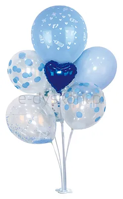 Zestaw balonów Part Go, 85cm, 7 szt., niebieskie