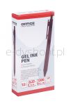 Office Products Długopis automatyczny żelowy  gr. linii 0,25mm, dł. linii 1200m, czerwony - 4