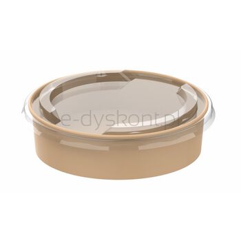 Guillin Pokepack Miski papierowe kraft 500 ml wraz z przykrywkami Pet | 30 szt.