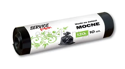 Stella Worki na śmieci LDPE, mocne, 120 l, 10 szt., czarne