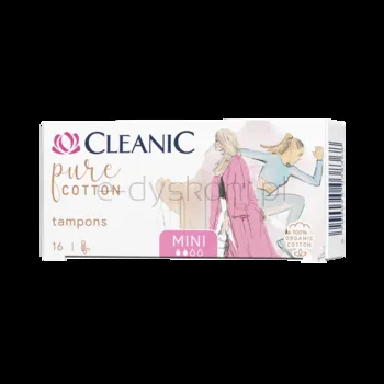 Cleanic Pure Cotton Tampony Mini 16 Szt. (100% Bawełna Organiczna)