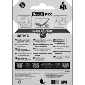 Taśma montażowa SCOTCH®, mocna, 19mm x 1,5m, biała