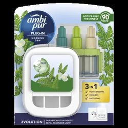 Ambi Pur 3Volution Elektryczny Odświeżacz Powietrza, Zestaw Startowy, Morning Dew 20 Ml