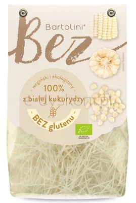 Bartolini Makaron ekologiczny bezglutenowy z białej kukurydzy 250g krajanka