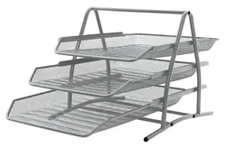 Zestaw Na Biurko Q-Connect Office Set Metalowy 3 Szufladki Srebrny