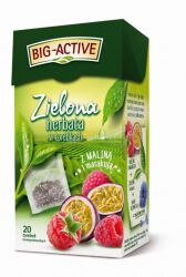 Herbata Big Active, Zielona Z Maliną I Marakują, 20 Torebek