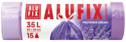 Alufix Worki na śmieci, lawendowe, HDPE, 35l, 15 szt., fioletowe