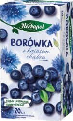Herbapol Herbata ziołowo-owocowa, 20 torebek, borówka z kwiatem chabru