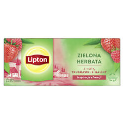 Lipton Herbata zielona, z nutą truskawki i maliny, 20 torebek