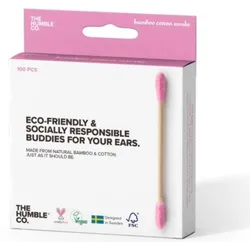 Patyczki higieniczne, bambusowe różowe 100szt