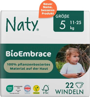 Eco By Naty Ekologiczne pieluchy jednorazowe, rozmiar 5, 11-25 kg, 22 szt