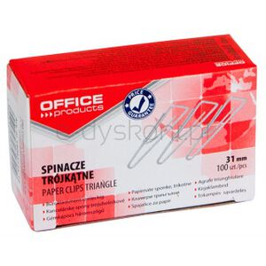 Office Products Spinacze trójkątne 31mm, 100szt., srebrne