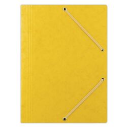 Donau Teczka z gumką preszpan, A4, 390gsm, 3-skrz., żółta