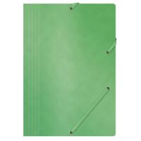 Office Products Teczka z gumką, Preszpan, A4, 390Gsm, 3-Skrz., Zielona