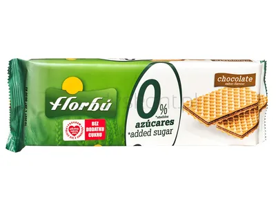 Wafelki Nadziewane Kakaowe Bez Dodatku Cukru 150G