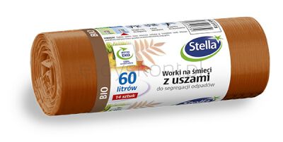 Stella Worki z uszami do segregacji odpadów bio, 60 l, 14 szt., brązowe, brązowy