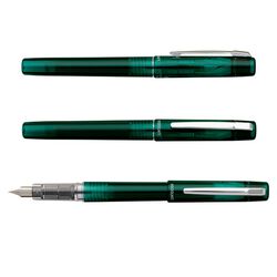 Pióro wieczne Platinum Prefounte Dark Emerald, M, w plastikowym opakowaniu, na blistrze, zielone