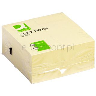 Q-Connect Kostka samoprzylepna 76x76mm, 400 kart., żółty