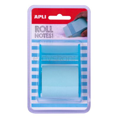 Apli Bloczek samoprzylepny w rolce, 50mmx8m, blister, pastelowy niebieski [BIURO]