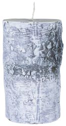 Donau HOME Świeca słupek Brzoza, 70x120mm, biały