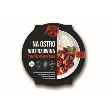Meal Box Wieprzowina na ostro z ryżem i warzywami 360g