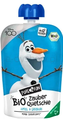 Przecier Jabłko- Truskawka Bio 100 G Kraina Lodu- Olaf