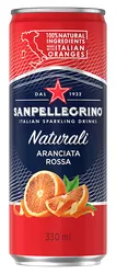 Napój Aranciata Rossa SANPELLEGRINO, delikatny gaz, puszka, 0,33l, kaucja