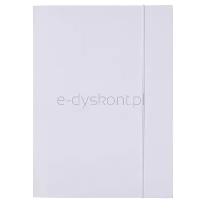 Teczka Z Gumką Office Products Budget Pro, Karton, Biała Wewn., A4, 250Gsm, 3-Skrz., Biała