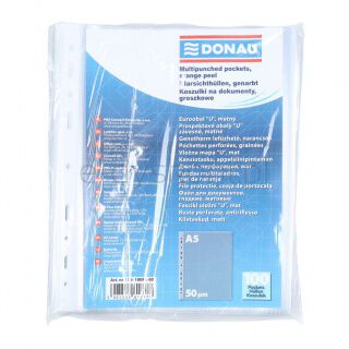 Donau Koszulki na dokumentyPP, A5, groszkowe, 50mikr., 100szt.