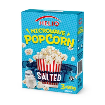 Microwave Popcorn Salted 3 x 90 g HELIO